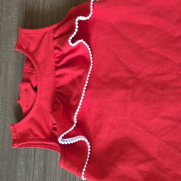 Janie and Jack Red Dress with Ruffle Trim - Picture 2 of 5